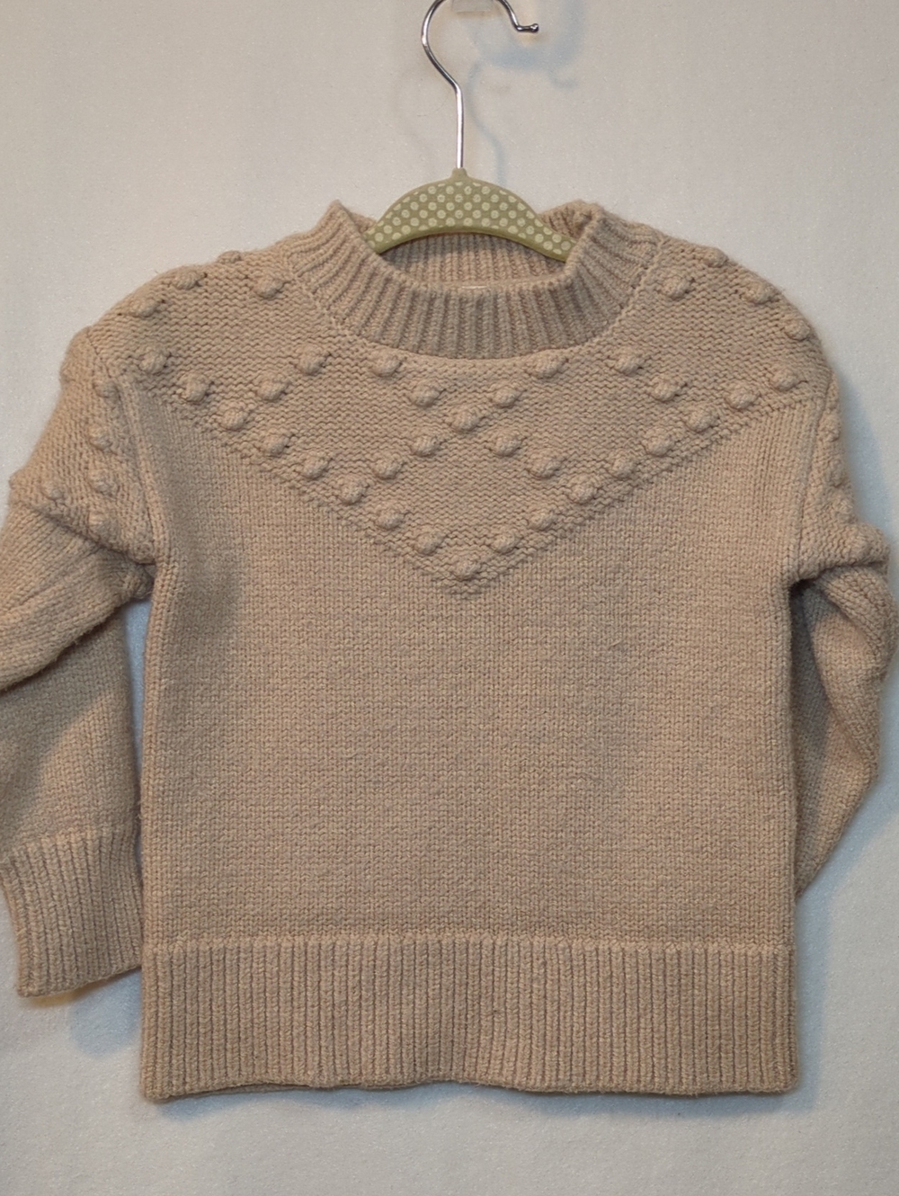 Rylee + Cru Cream Bobble Knit Crewneck Sweater